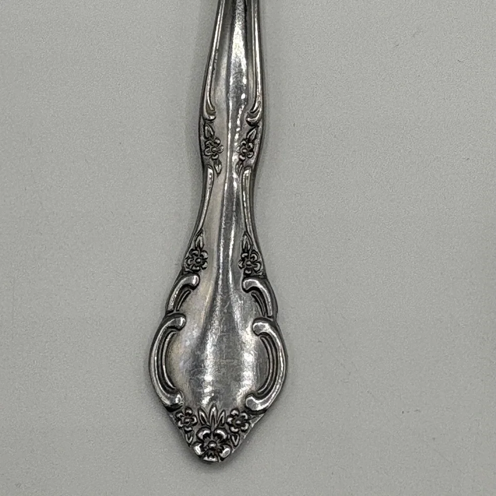 Estia Salad‎ Forks Cascade Pattern Stainless Glossy Floral Set of 4 Silverware